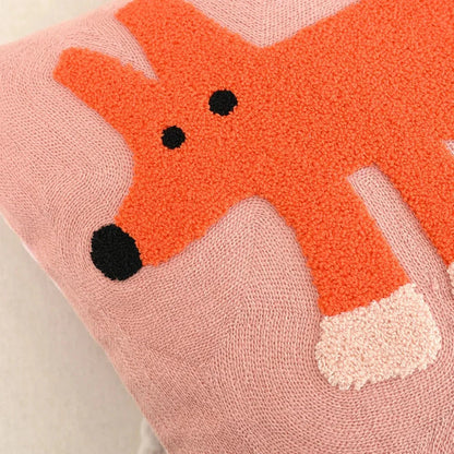 Kaleo Kussenhoes 45x45 cm - Geborduurd Dierenmotief, Scandinavisch Design 4