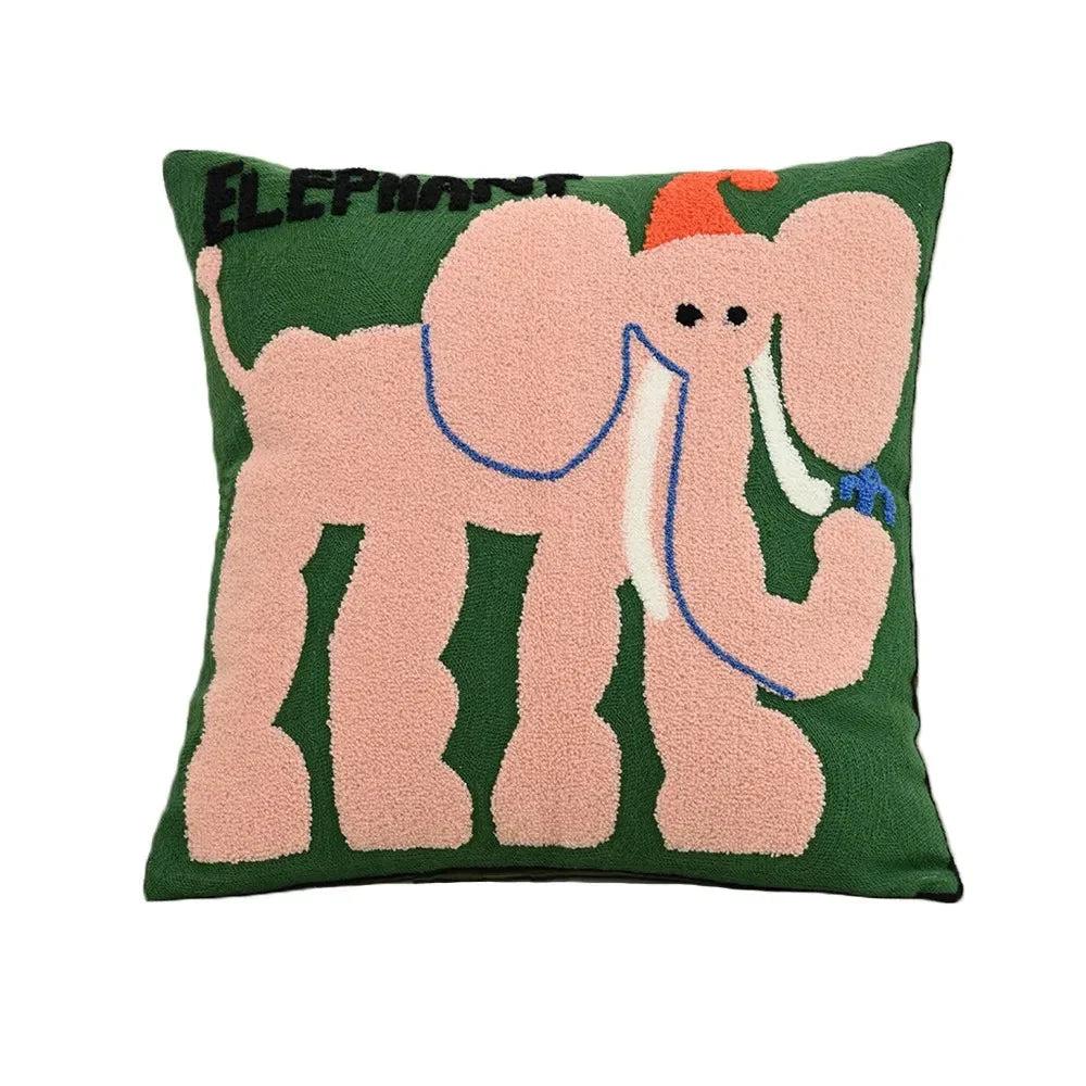 Kaleo Kussenhoes 45x45 cm - Geborduurd Dierenmotief, Scandinavisch Design 6
