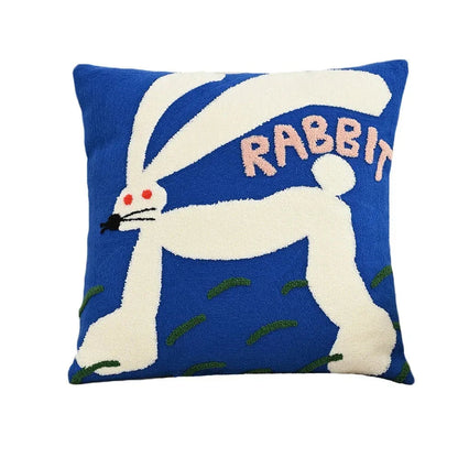 Kaleo Kussenhoes 45x45 cm - Geborduurd Dierenmotief, Scandinavisch Design 7