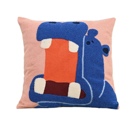 Kaleo Kussenhoes 45x45 cm - Geborduurd Dierenmotief, Scandinavisch Design 8