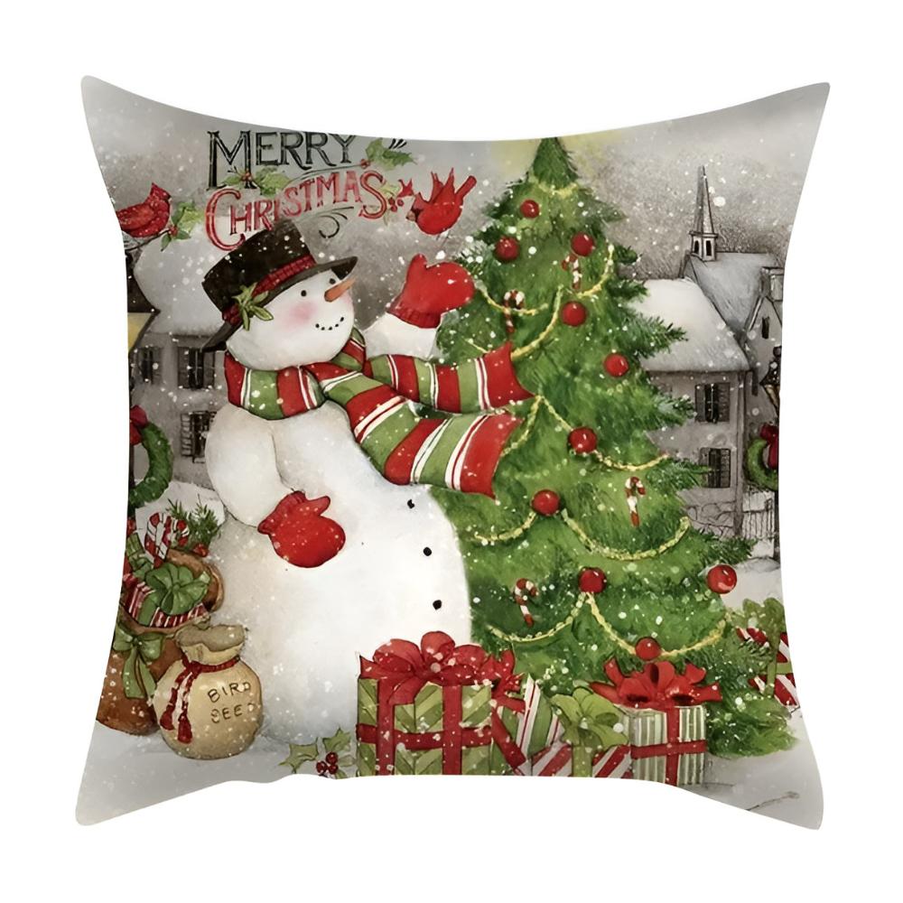 Kardia Kussenhoes 40x40 - Polyesterlinnen, Feestelijke Kerstdecoratie 3