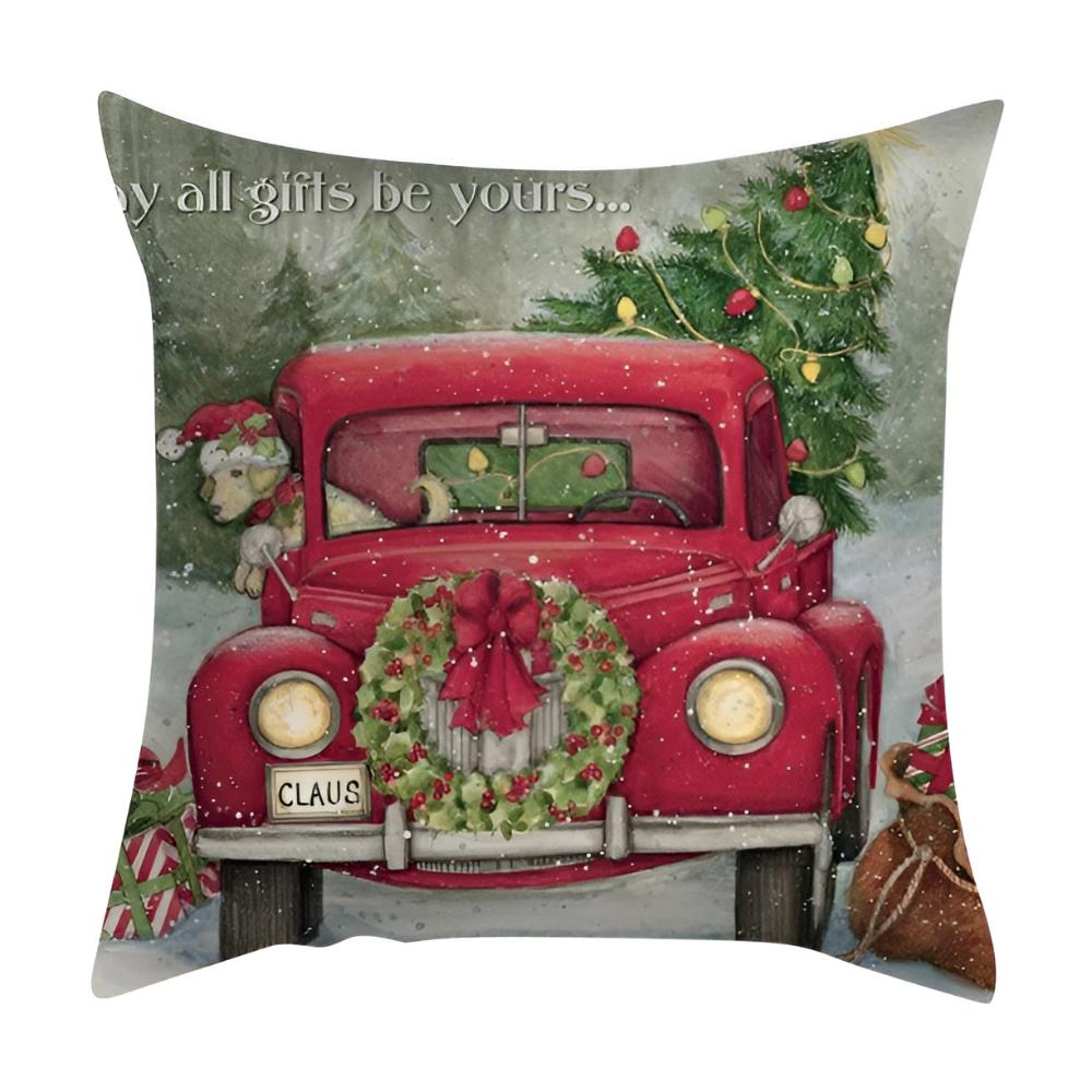Kardia Kussenhoes 40x40 - Polyesterlinnen, Feestelijke Kerstdecoratie 5