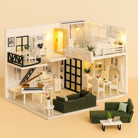 MiniWoodHaven™ – DIY Houten Poppenhuis met Meubels – Creatieve Cadeauset