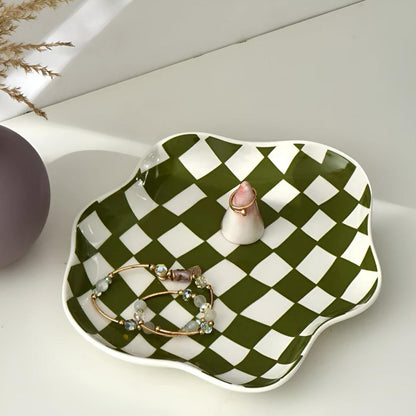 Klassiek Ruitvormig Bord - Duurzaam Keramiek, Retro Design 1