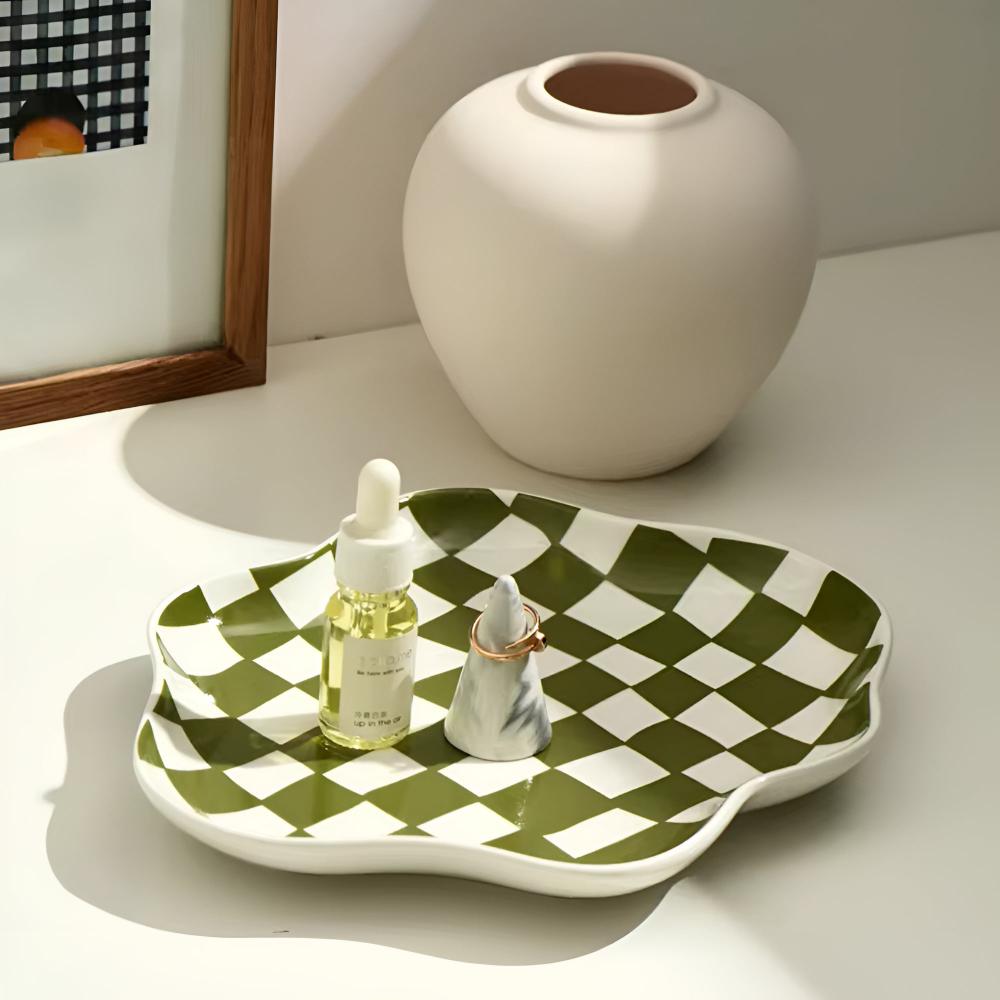 Klassiek Ruitvormig Bord - Duurzaam Keramiek, Retro Design 6
