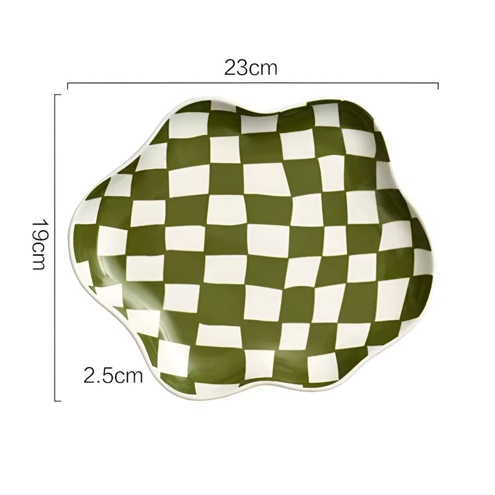 Klassiek Ruitvormig Bord - Duurzaam Keramiek, Retro Design 7