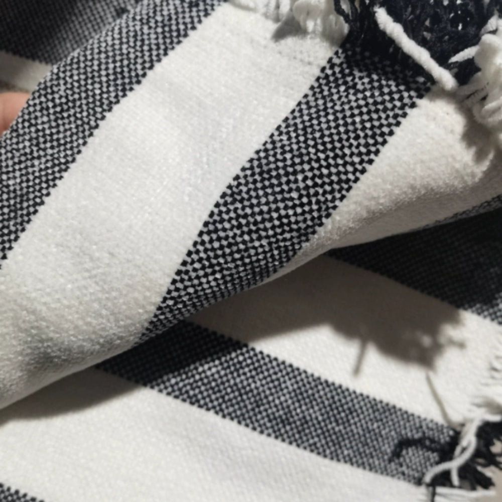 Klassiek Stripe Bankhoes - Ademend Chenille, Tijdloos Design 2