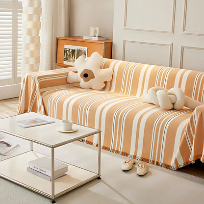 Klassiek Stripe Bankhoes - Ademend Chenille, Tijdloos Design 8