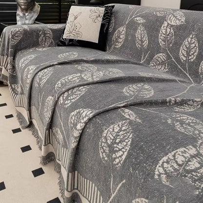 Klassieke Chenille Leaf Bankhoes - Duurzaam, Antislip en Krasbestendig 1