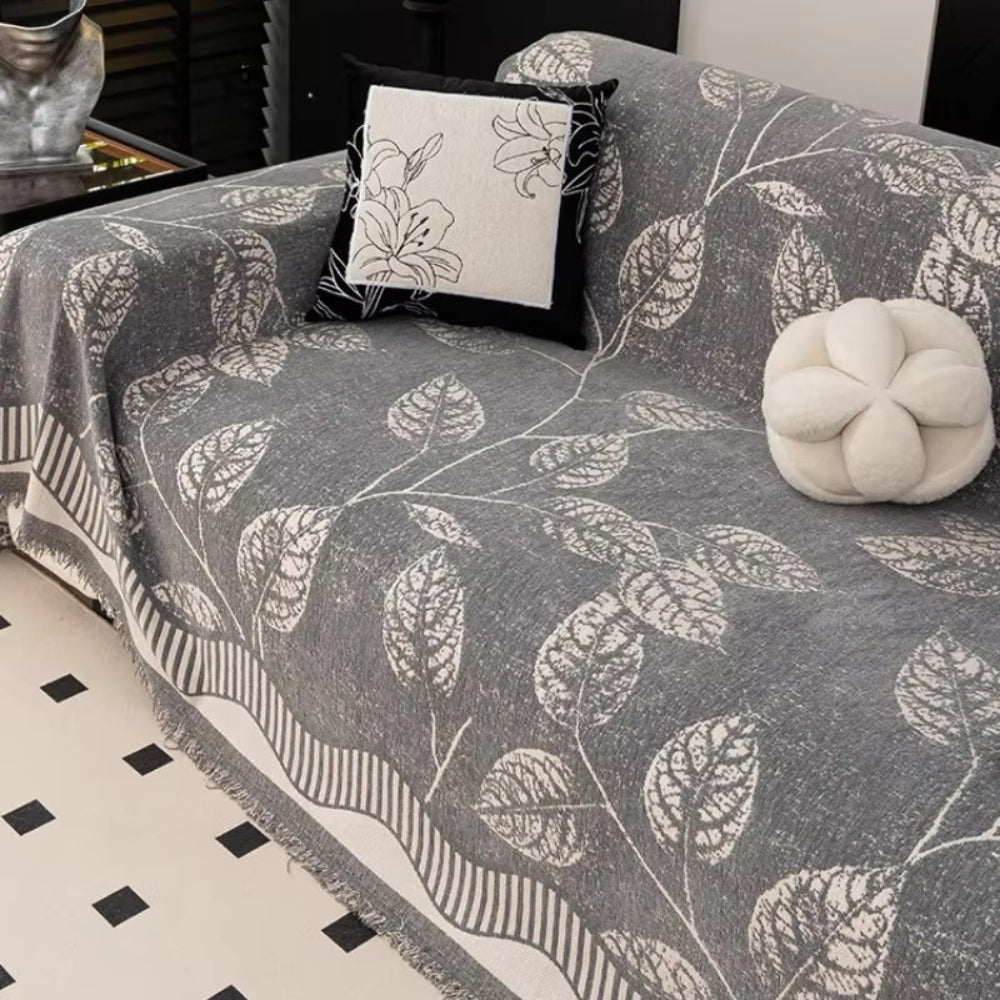 Klassieke Chenille Leaf Bankhoes - Duurzaam, Antislip en Krasbestendig 2