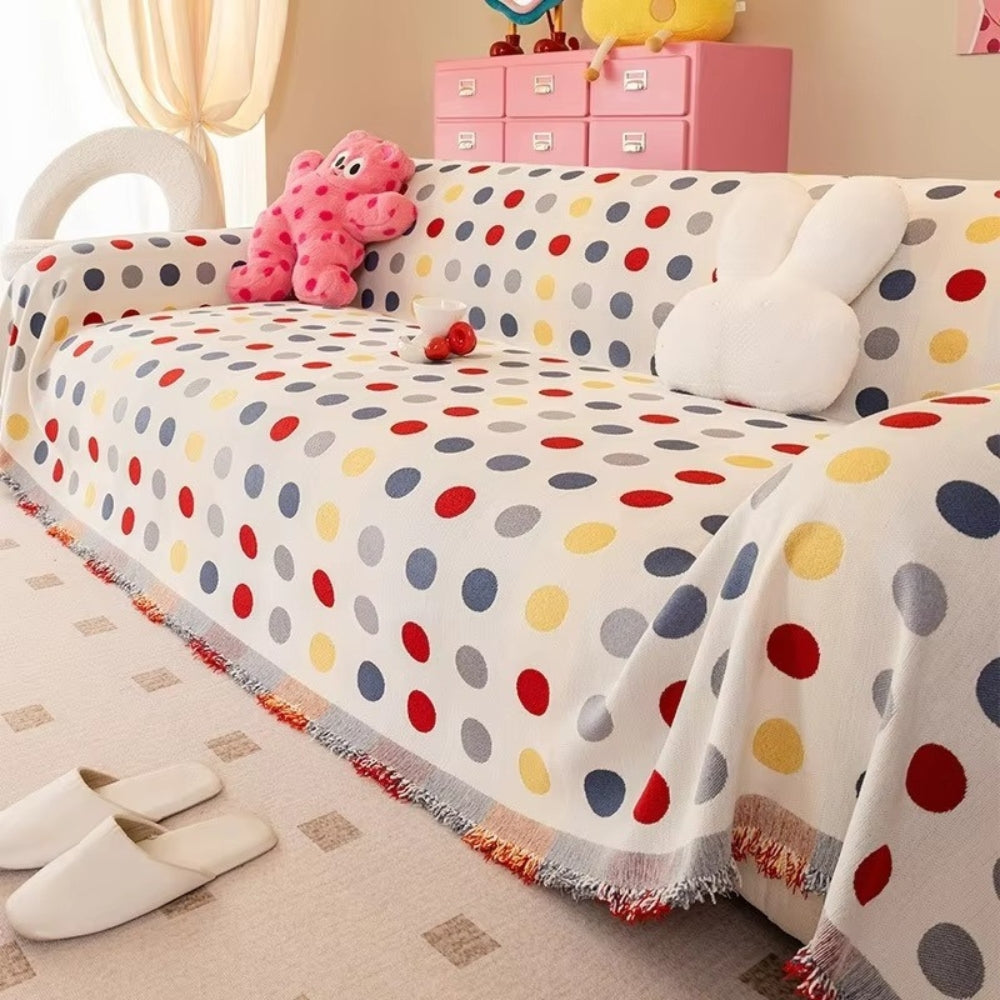 Kleura Bankhoes - Microvezel, Kleurrijk Polkadot Ontwerp 1