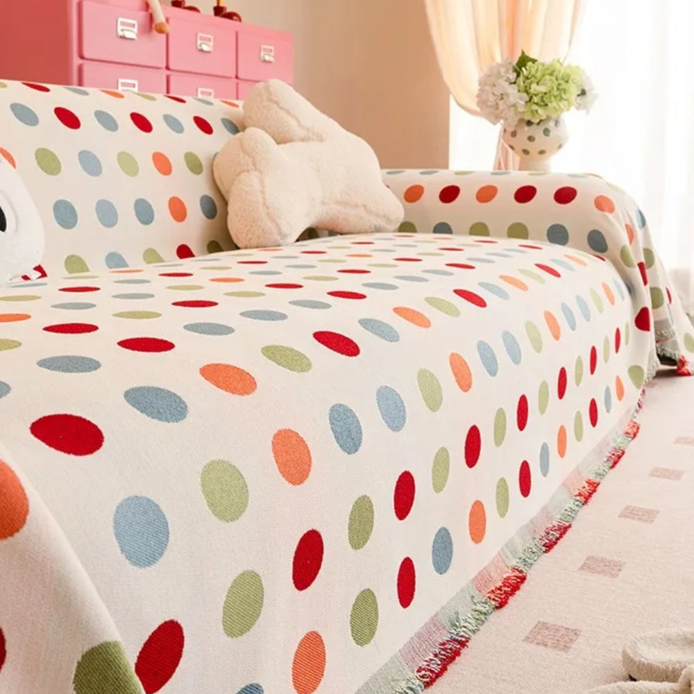 Kleura Bankhoes - Microvezel, Kleurrijk Polkadot Ontwerp 6
