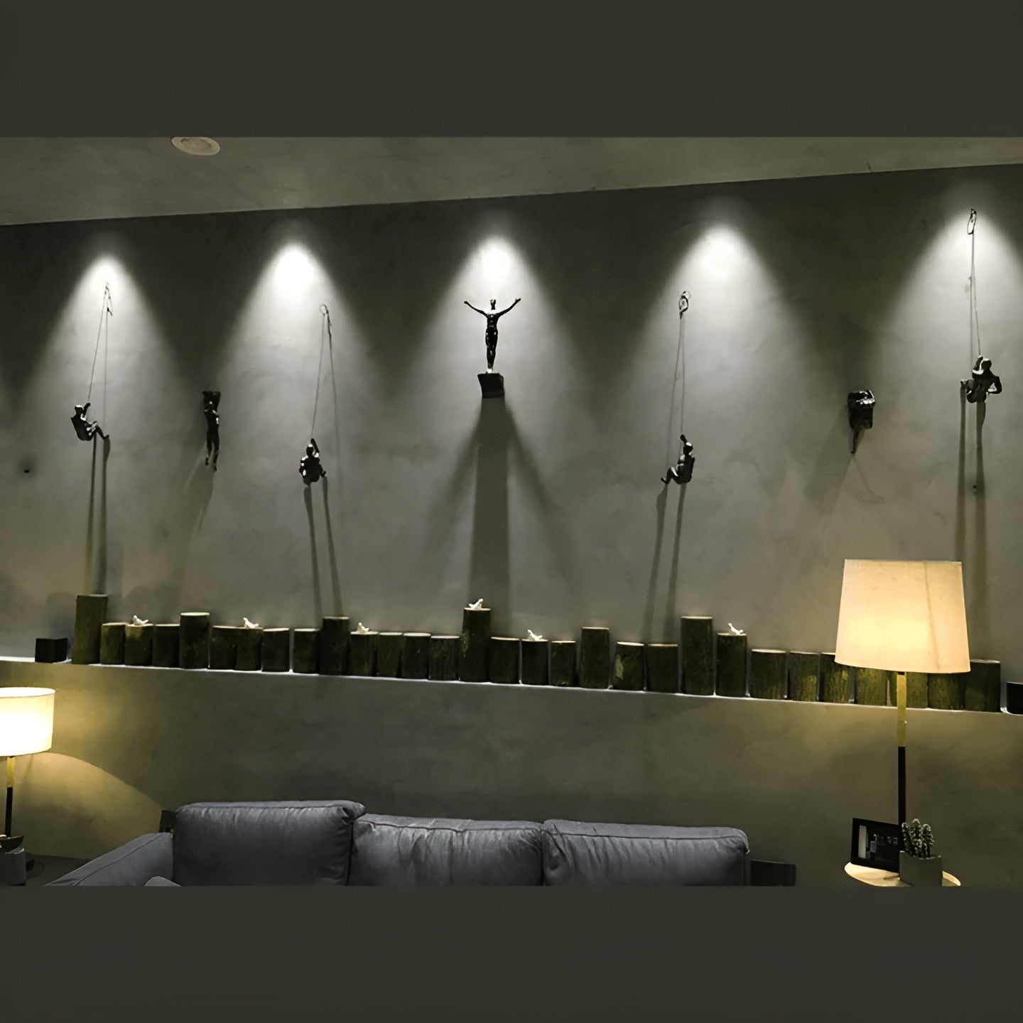 Klynt Wanddecoratie Set - Metalen Klimmende Mannen, Industrieel Muurdecoratie Woonkamer 2