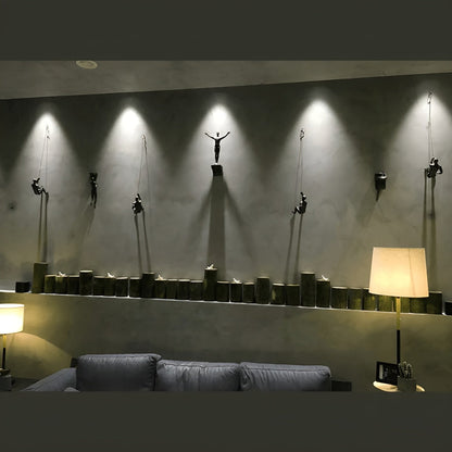 Klynt Wanddecoratie Set - Metalen Klimmende Mannen, Industrieel Muurdecoratie Woonkamer 2