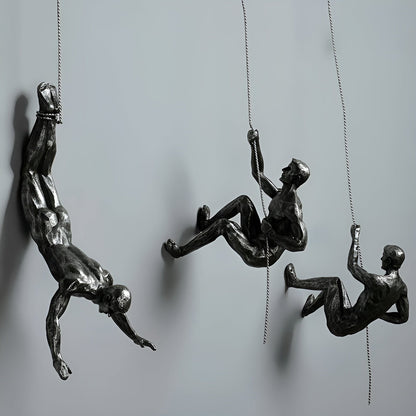 Klynt Wanddecoratie Set - Metalen Klimmende Mannen, Industrieel Muurdecoratie Woonkamer 7