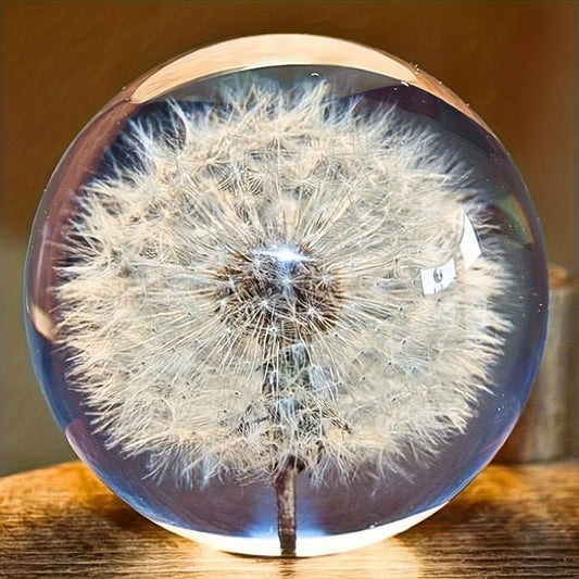 Kora Art Deco Kristallen Bol - Glas met Paardenbloemdecor, Onderhoudsvrij 0
