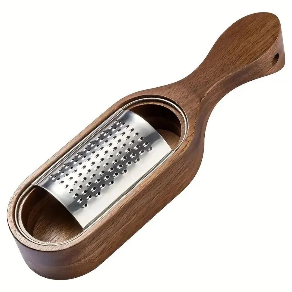 Kora Kaasrasp - Roestvrij Staal met Houten Handvat, Ergonomisch Ontwerp 6