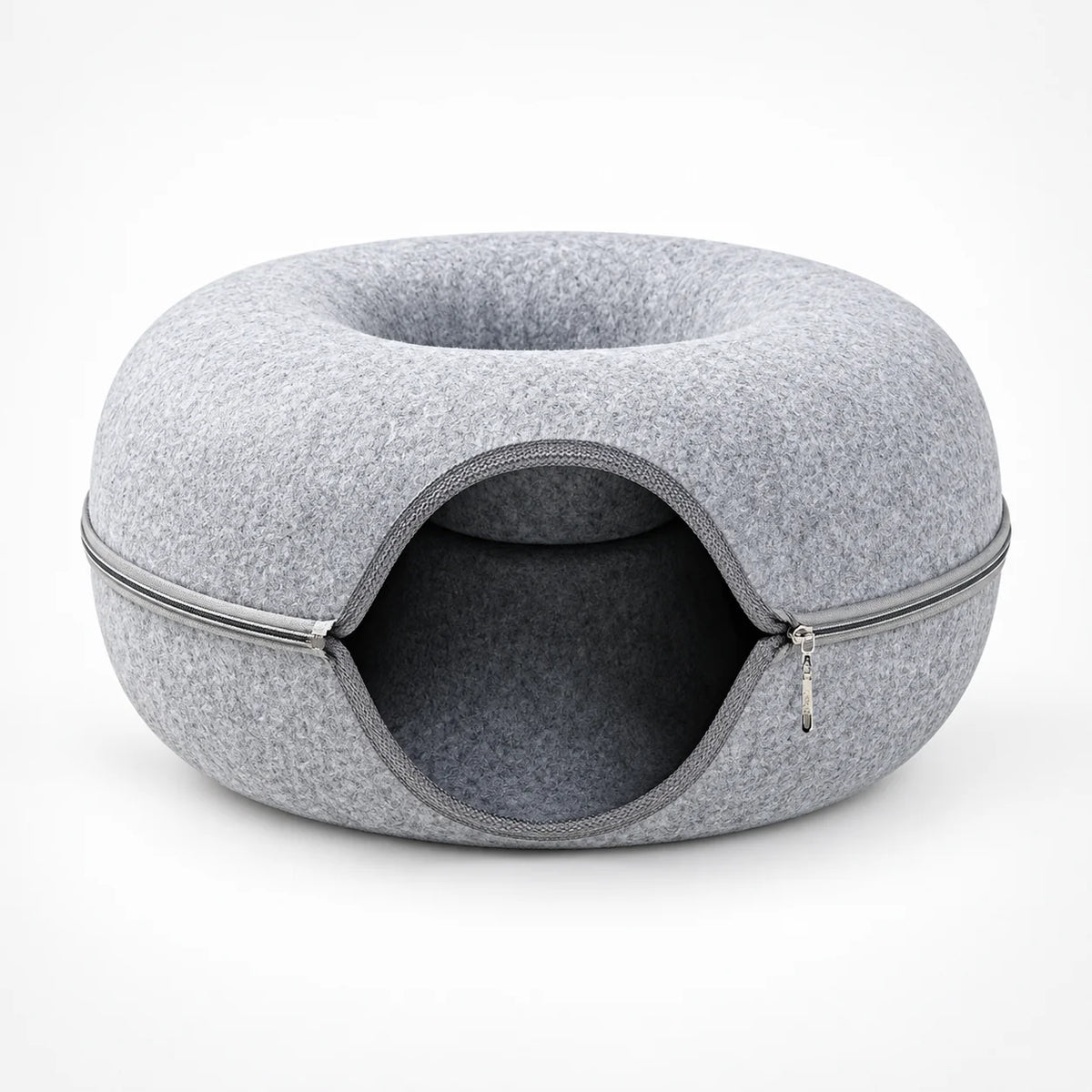 Kora Kattenmandje - Donutvorm, Gevoerd en Afgesloten Nest 3