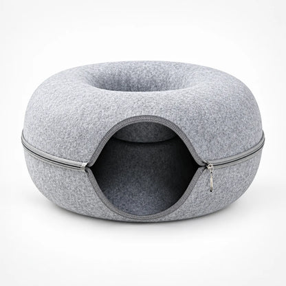 Kora Kattenmandje - Donutvorm, Gevoerd en Afgesloten Nest 3