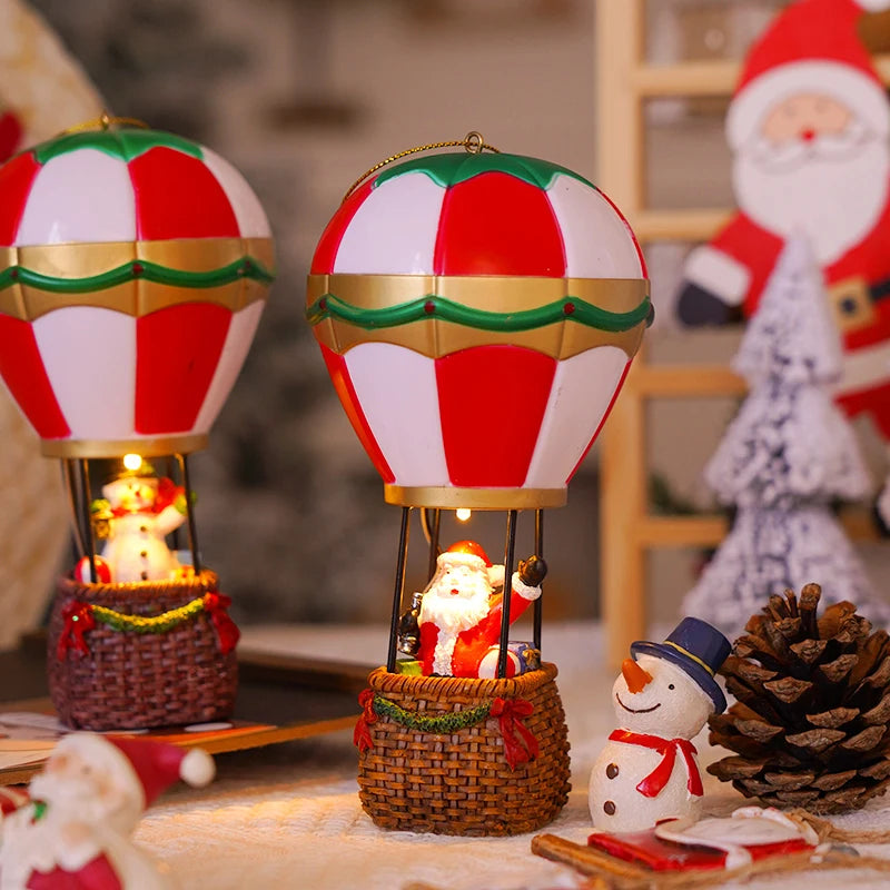 Kora Kerstballonornament - Hars met Warm LED-Licht, Sfeervolle Kerstdecoratie Tafel 4