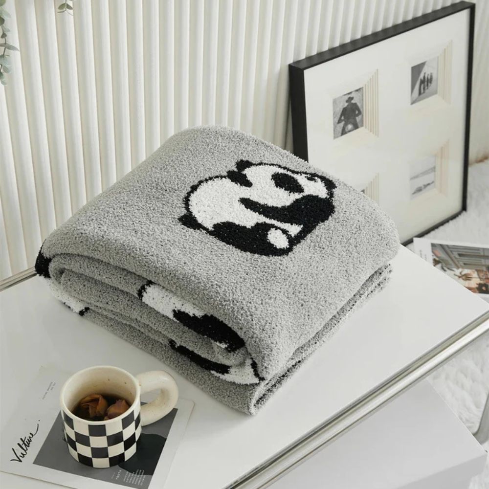 Kora Panda Deken - Gebreid Katoen, Ademend Comfort 0