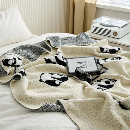 Kora Panda Deken - Gebreid Katoen, Ademend Comfort 3
