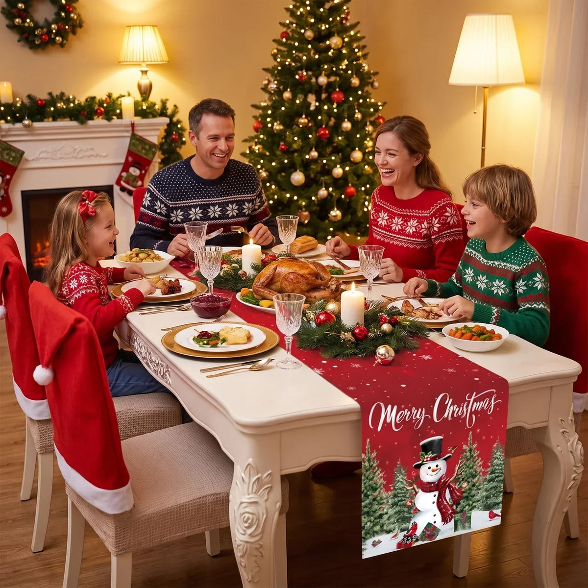 Kora Tafelloper Kerst - Duurzame Stof, Feestelijk Ontwerp 2