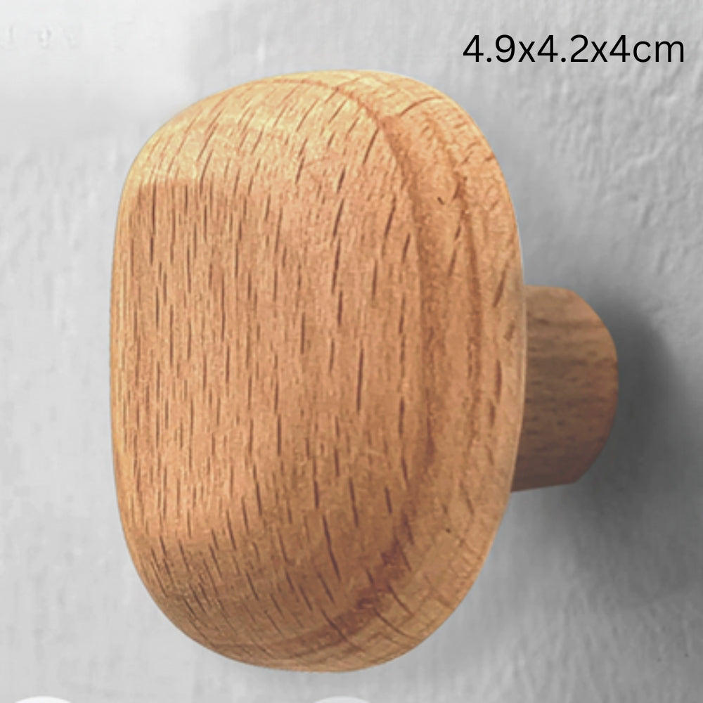 Koraal Kledinghaak - Massief Hout, Kiezelvormig Design 0
