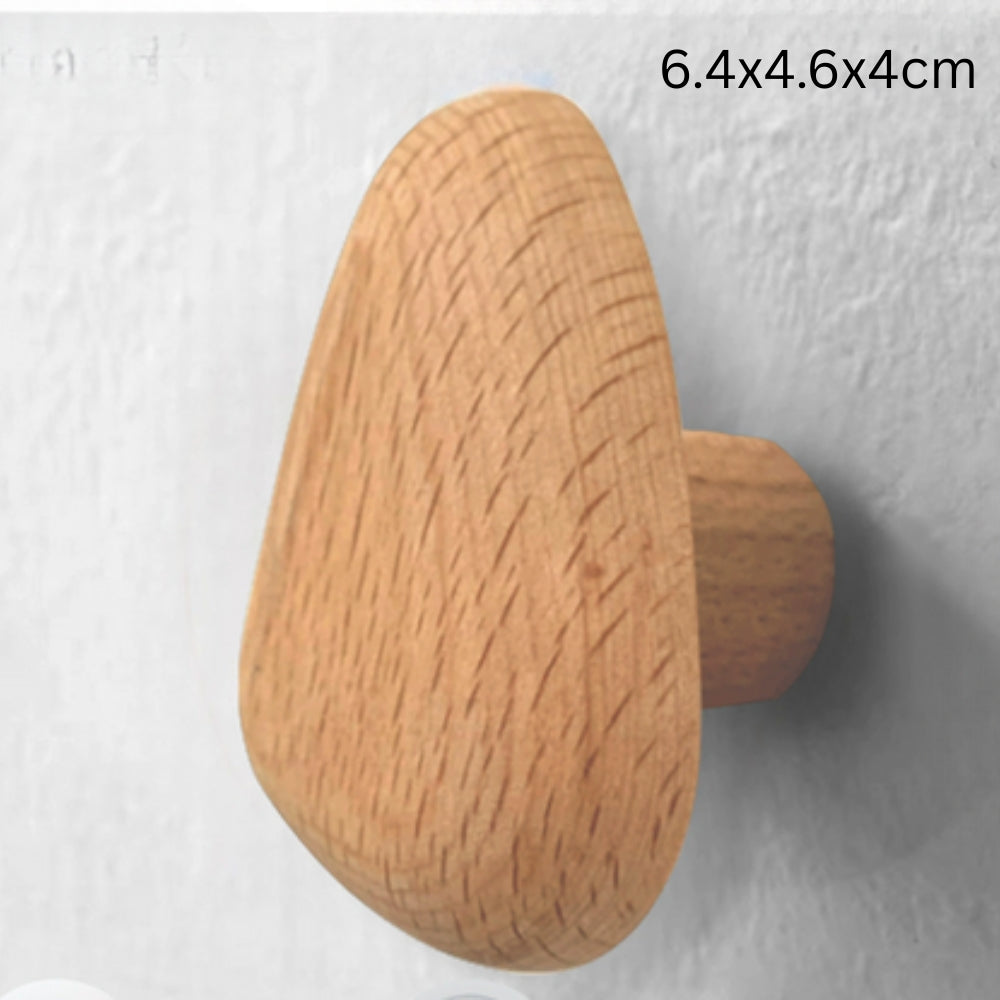 Koraal Kledinghaak - Massief Hout, Kiezelvormig Design 5