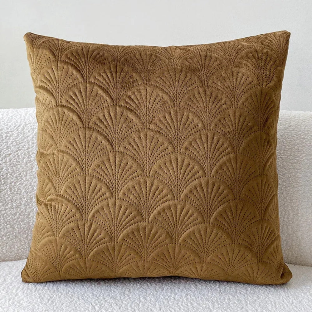 Koraal Kussenhoes - Zacht Fluweel, Schelpdesign voor Kussens Bank 45x45 4
