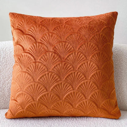Koraal Kussenhoes - Zacht Fluweel, Schelpdesign voor Kussens Bank 45x45 5