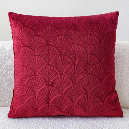 Koraal Kussenhoes - Zacht Fluweel, Schelpdesign voor Kussens Bank 45x45 8