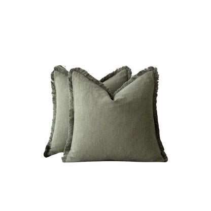 Koraal Kussenslopen Set - Katoen-Linnen, Luxe Woonaccessoire 1