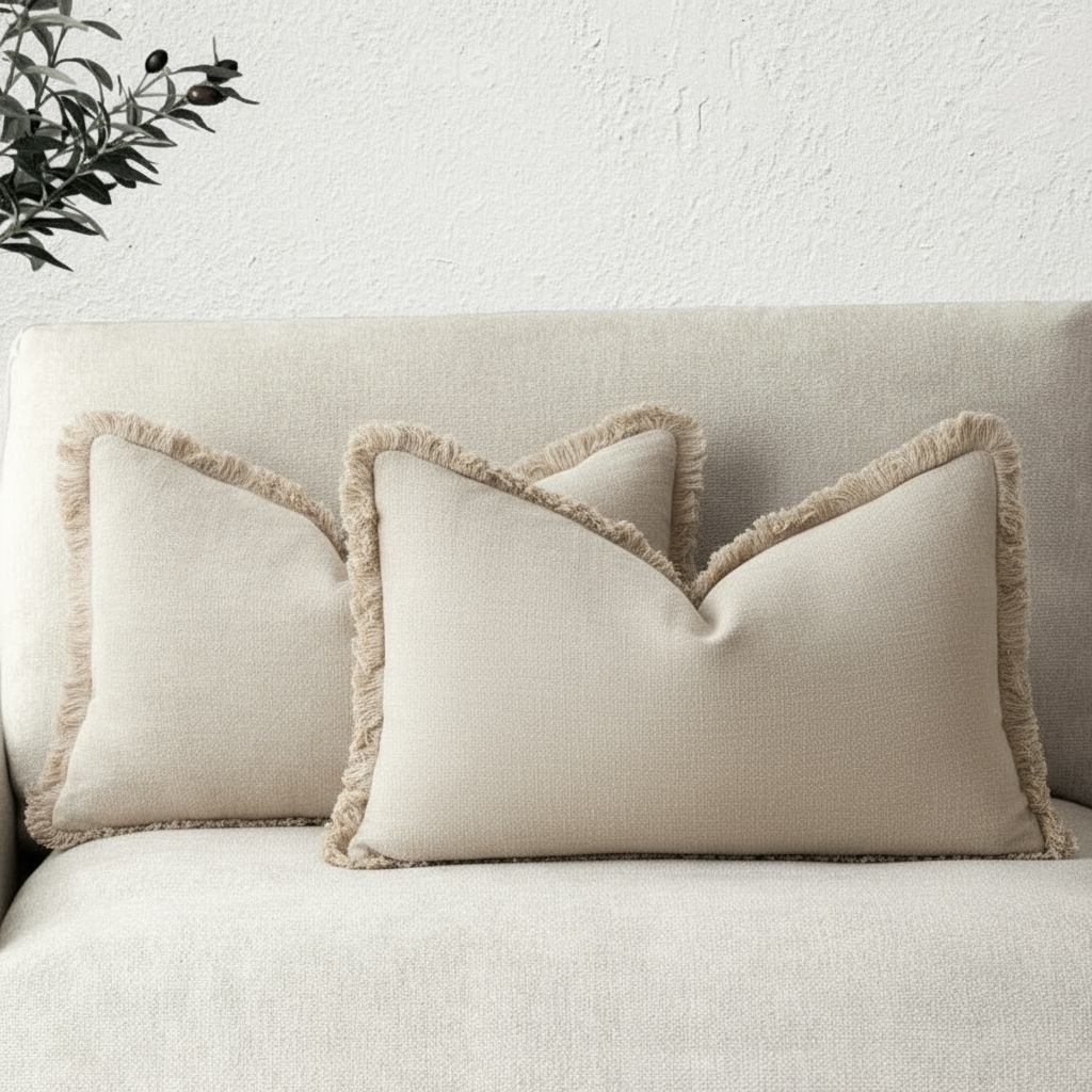Koraal Kussenslopen Set - Katoen-Linnen, Luxe Woonaccessoire 10