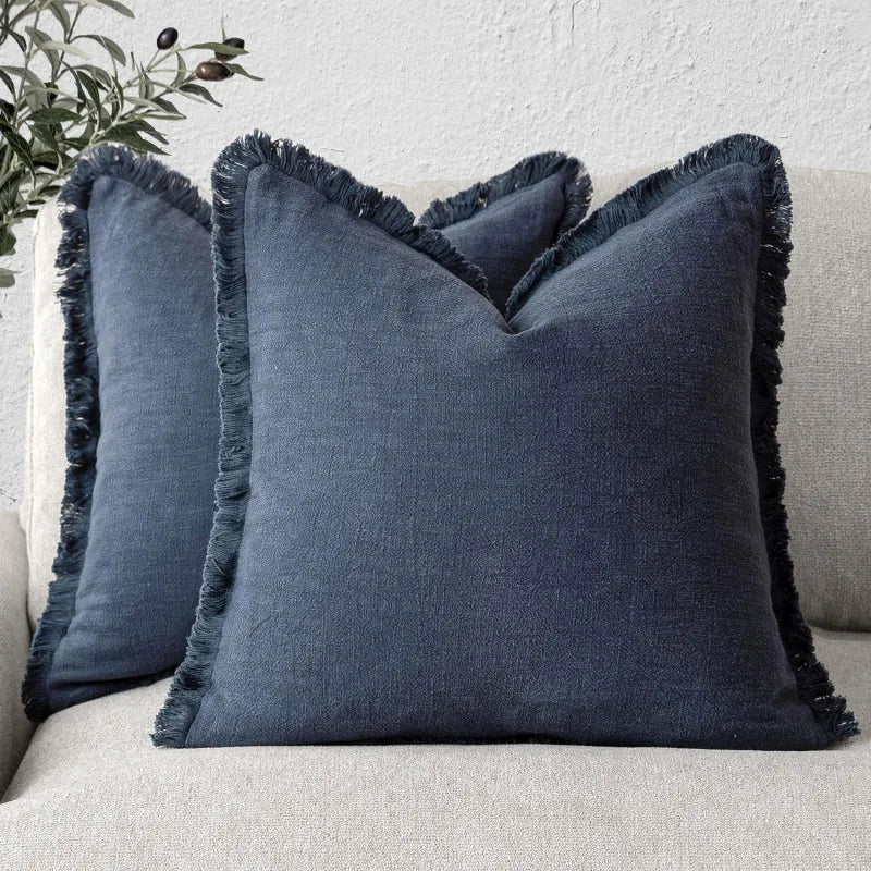 Koraal Kussenslopen Set - Katoen-Linnen, Luxe Woonaccessoire 8