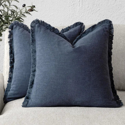 Koraal Kussenslopen Set - Katoen-Linnen, Luxe Woonaccessoire 8