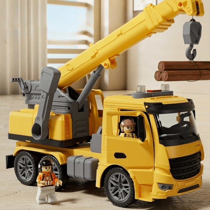 LiftBuilder™ – Kranenwagen met Licht & Geluid – Interactief Constructiespeelgoed