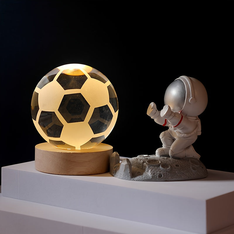 Krios Kristallen Bol - 3D Zonnestelsel met LED Verlichting, Woondecoratie Accessoires 13