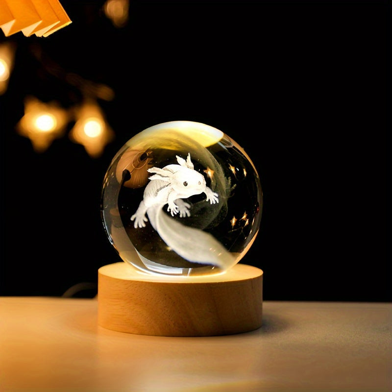 Krios Kristallen Bol - 3D Zonnestelsel met LED Verlichting, Woondecoratie Accessoires 8