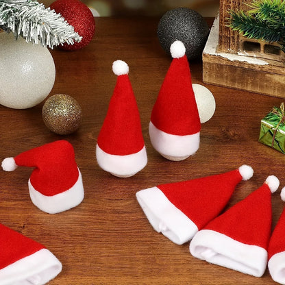 Kris Kerstmuts Bestekhouder - Stof, Set van 10 Stuks 3