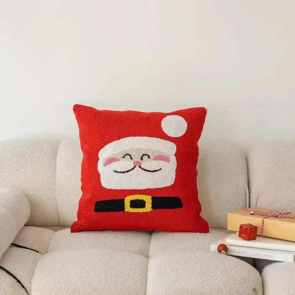 Krisco Kussenhoes - Katoen, Feestelijk Kerstdesign Vierkant 0