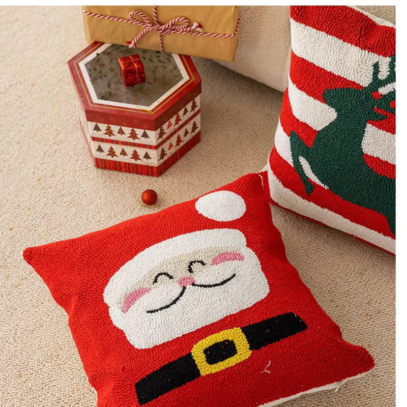 Krisco Kussenhoes - Katoen, Feestelijk Kerstdesign Vierkant 5