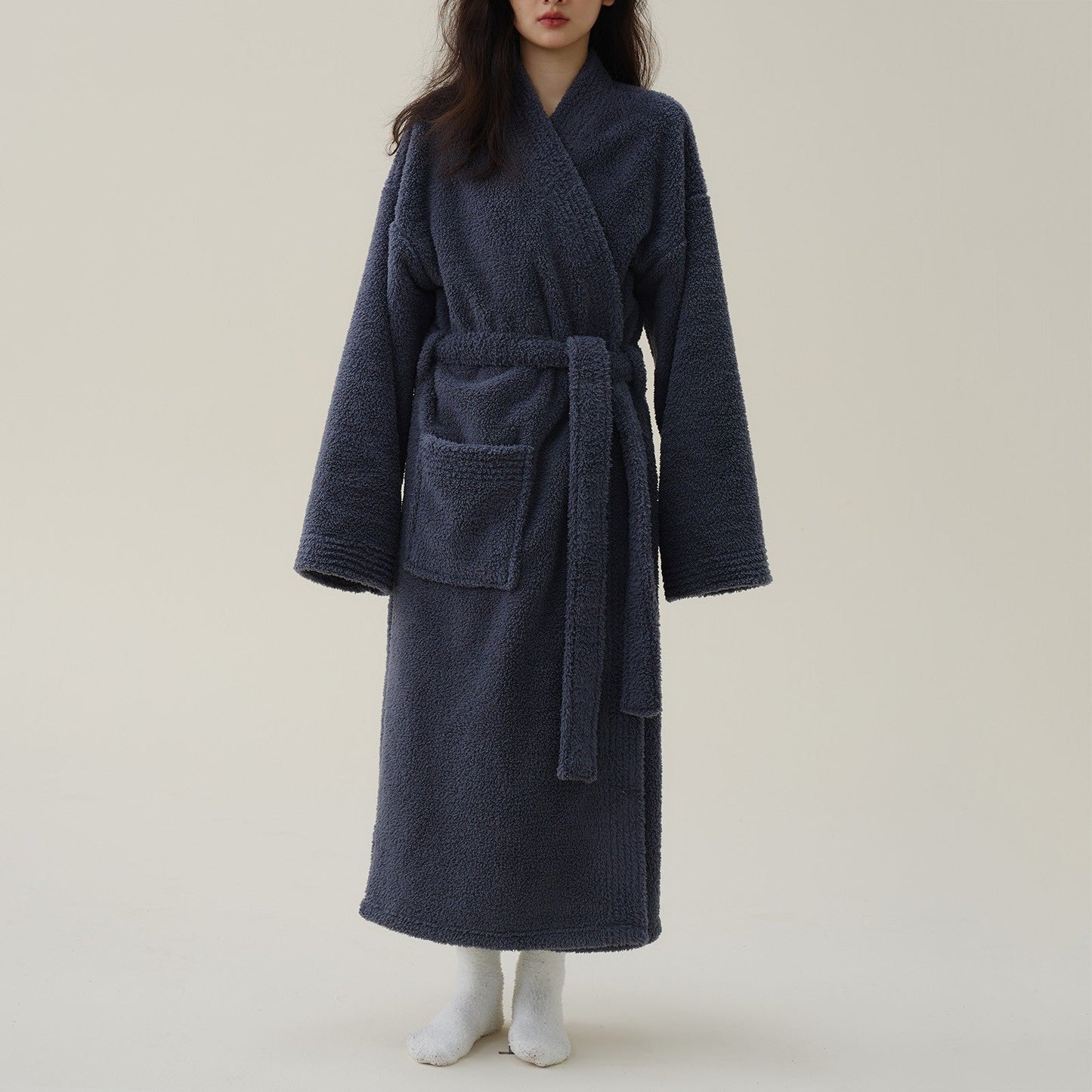 Liora Badjas Dames - Dikke Fleece, Luxe Kimono Pasvorm 0