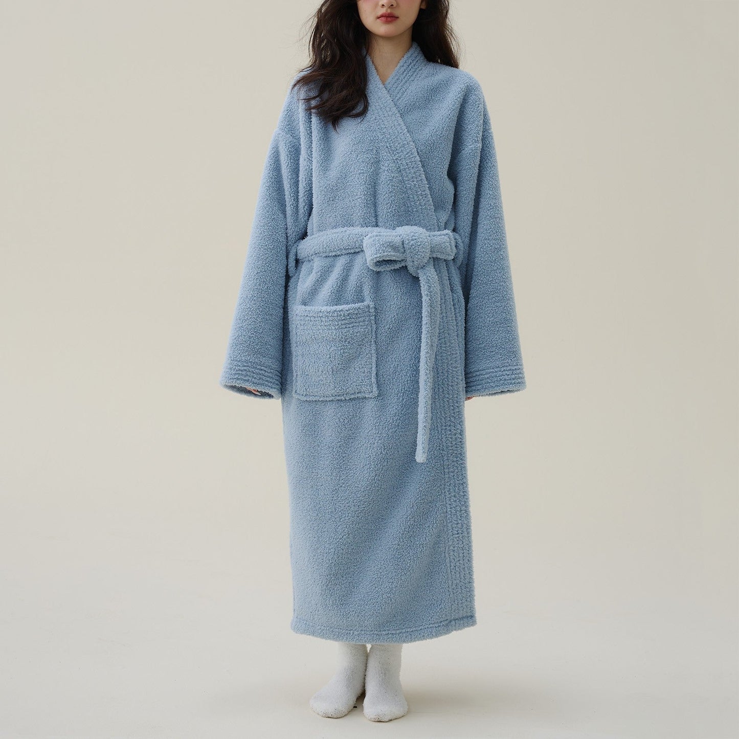 Liora Badjas Dames - Dikke Fleece, Luxe Kimono Pasvorm 1