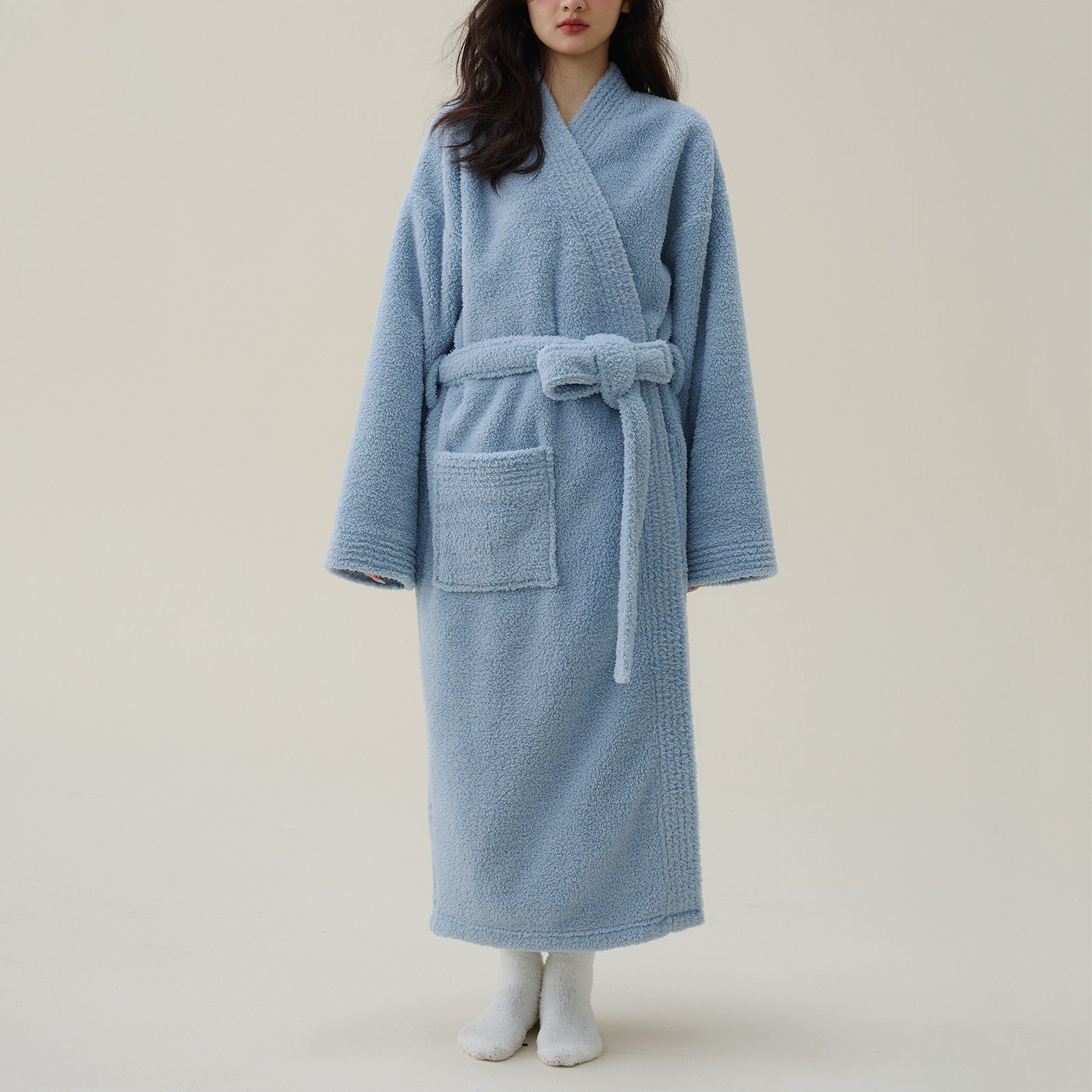 Liora Badjas Dames - Dikke Fleece, Luxe Kimono Pasvorm 1