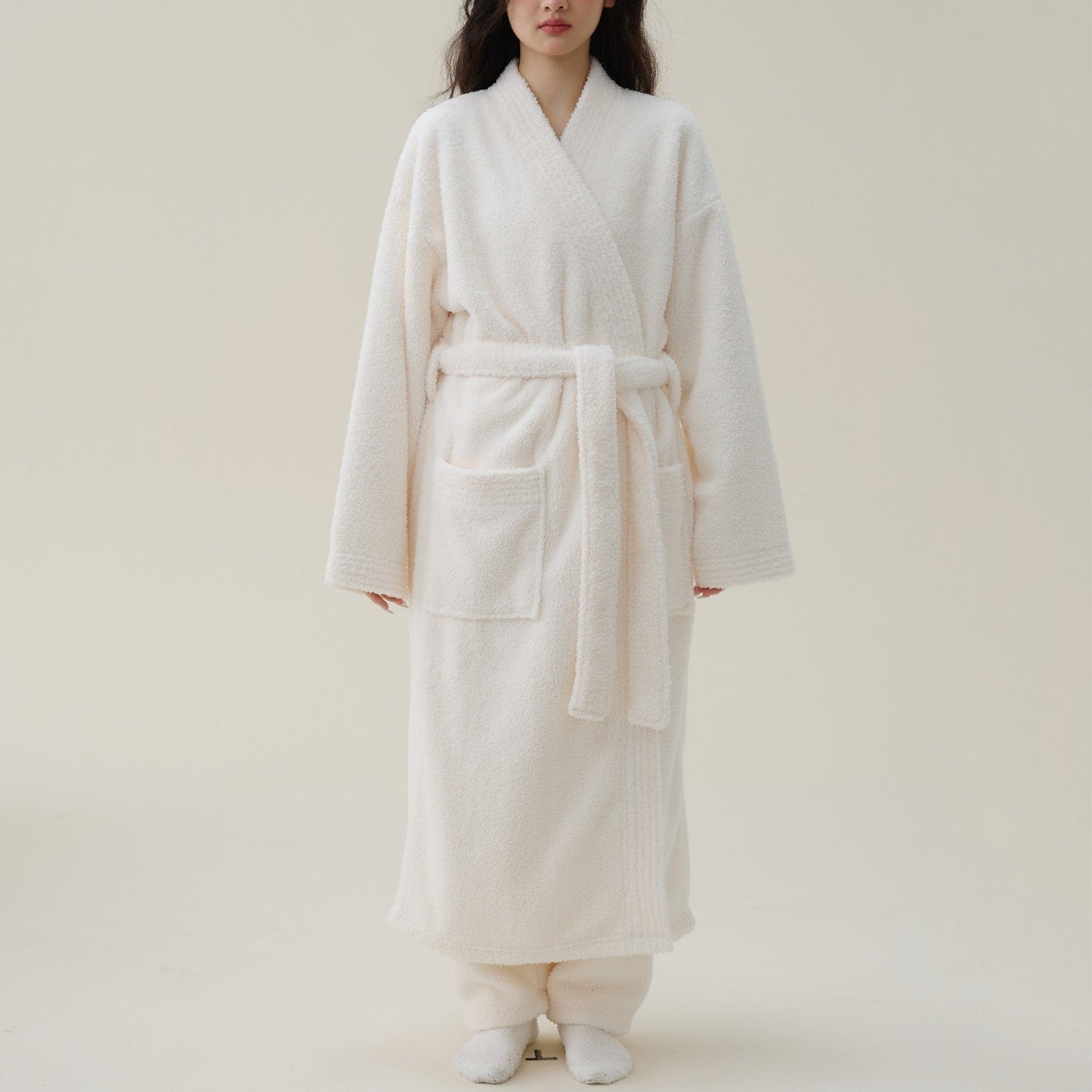 Liora Badjas Dames - Dikke Fleece, Luxe Kimono Pasvorm 4