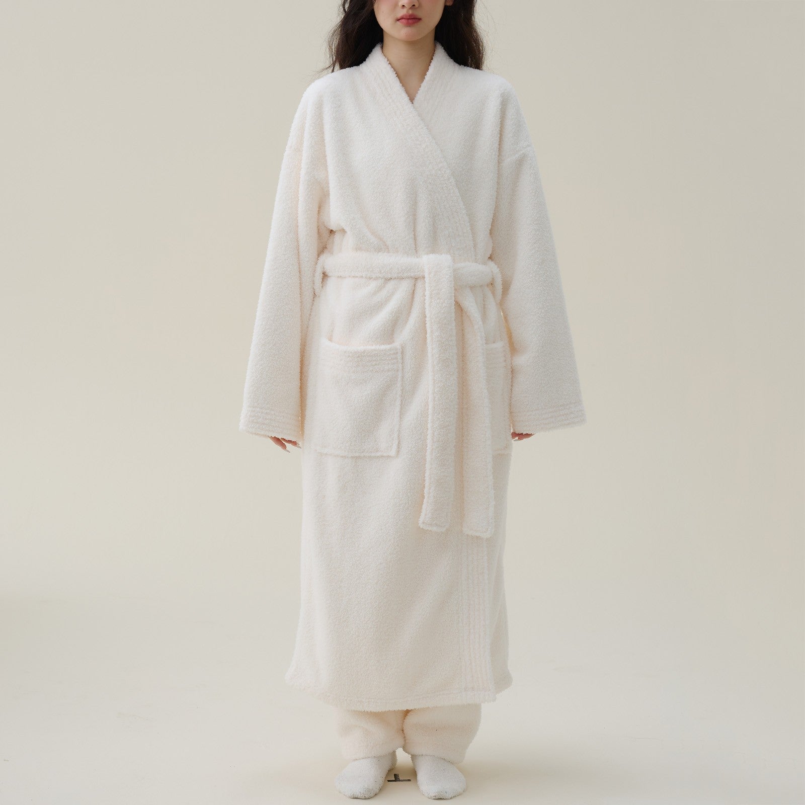 Liora Badjas Dames - Dikke Fleece, Luxe Kimono Pasvorm 4