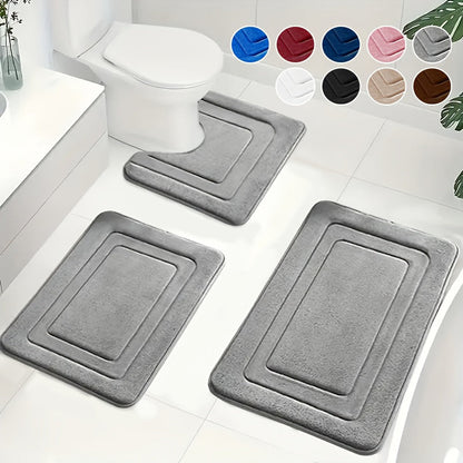 Liora Badmat Antislip Set - Memory Foam, 3-Delig, Superabsorberend 1