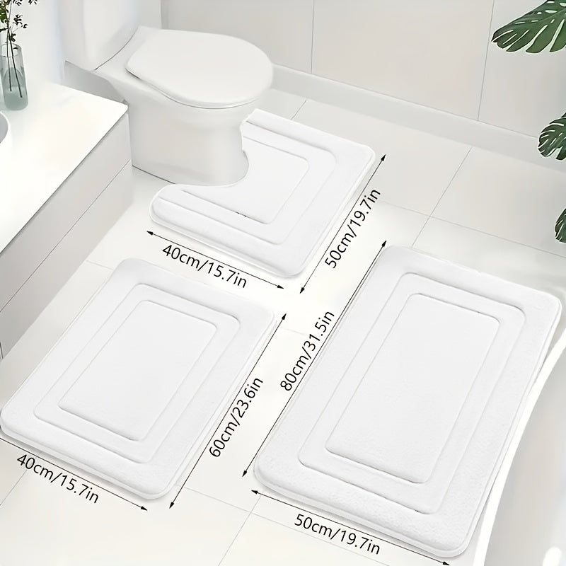 Liora Badmat Antislip Set - Memory Foam, 3-Delig, Superabsorberend 12