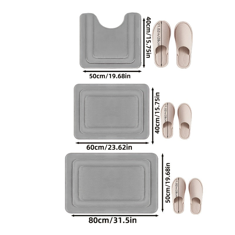 Liora Badmat Antislip Set - Memory Foam, 3-Delig, Superabsorberend 3